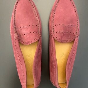 Tod's Women's Suede Loafers in Burgundy